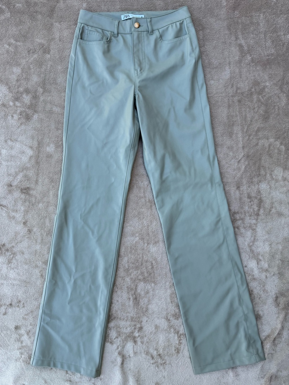 Zara straight leg faux leather pants